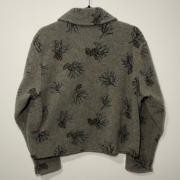 Woolrich Women’s Brown Wool Blend Pinecone Fleece Barn Jacket in size M - Picture 7 of 7